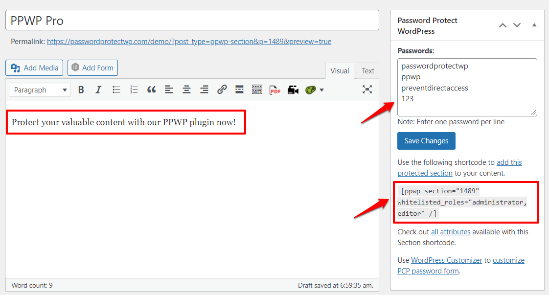 ppwp-password-protected-section-wordpress