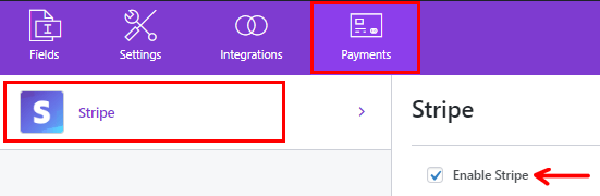 Stripe'ı Etkinleştir