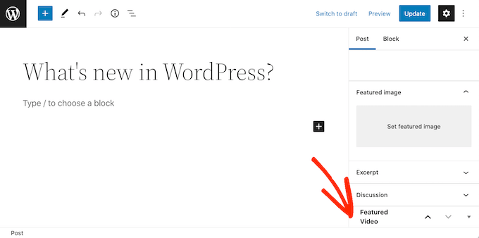 การเพิ่มวิดีโอเด่นในโพสต์ WordPress