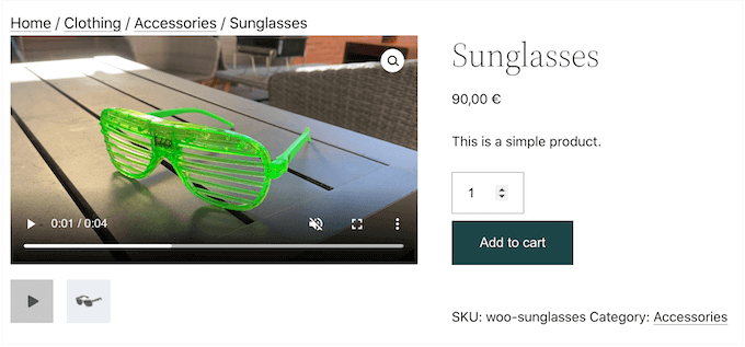 WooCommerce özellikli bir video örneği
