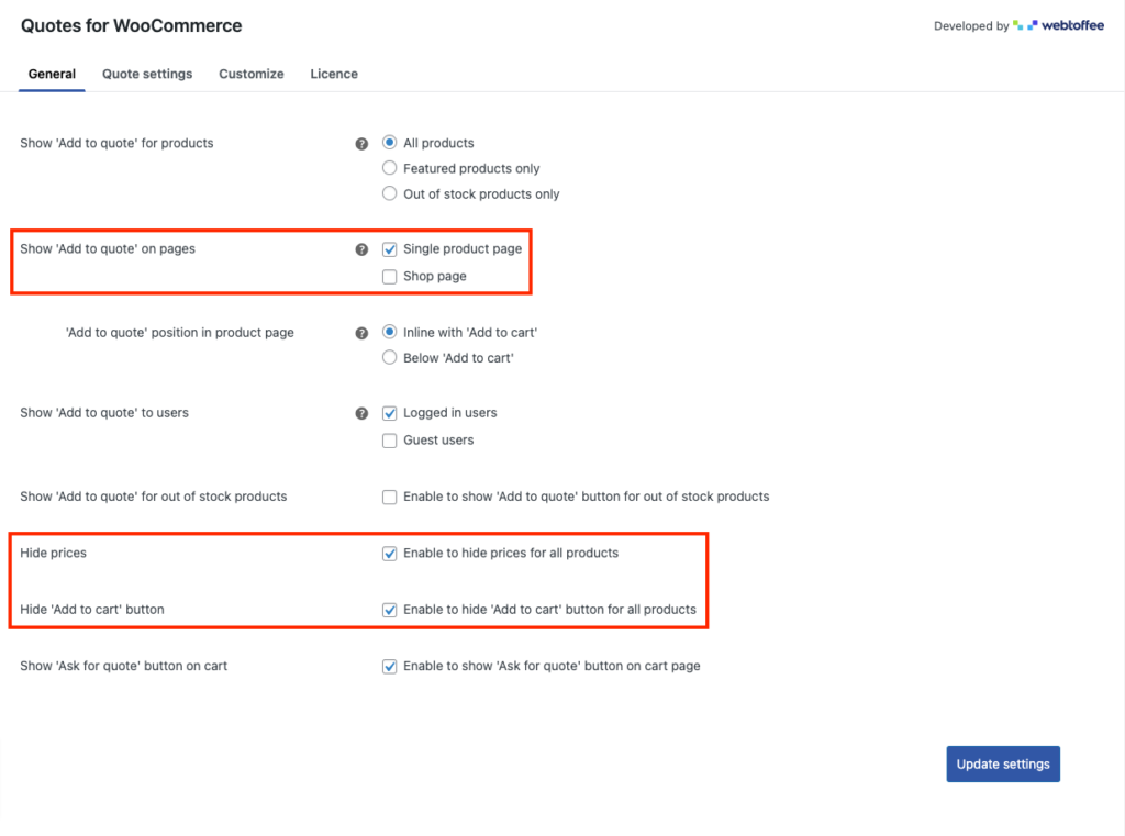 Schaltfläche „In den Warenkorb“ auf Produktseiten ausblenden