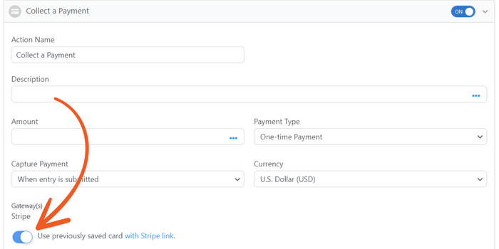 Stripe Link Toggle