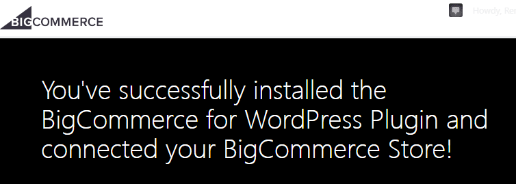 BigCommerce WordPress が正常にインストールされました