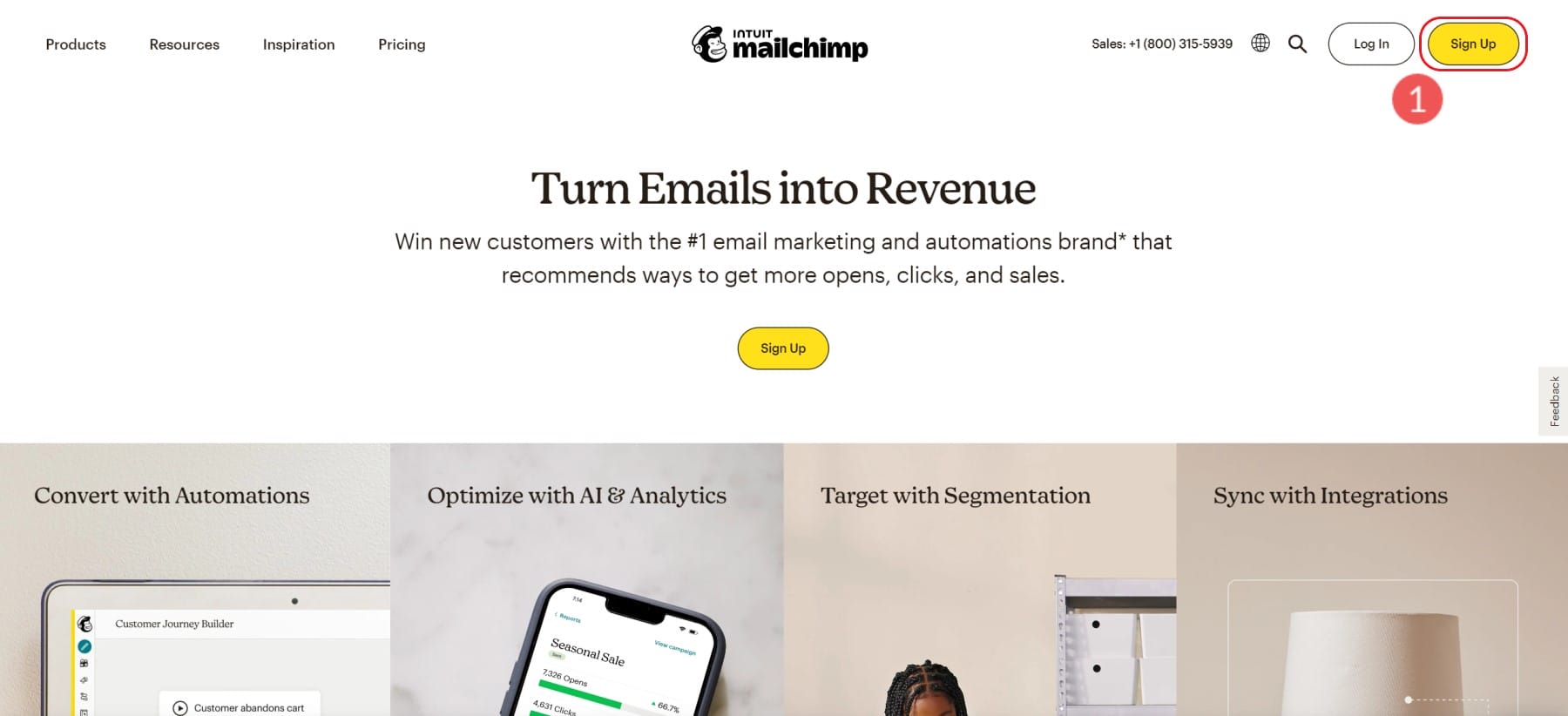 Krok 1 - Utwórz bezpłatne konto Mailchimp