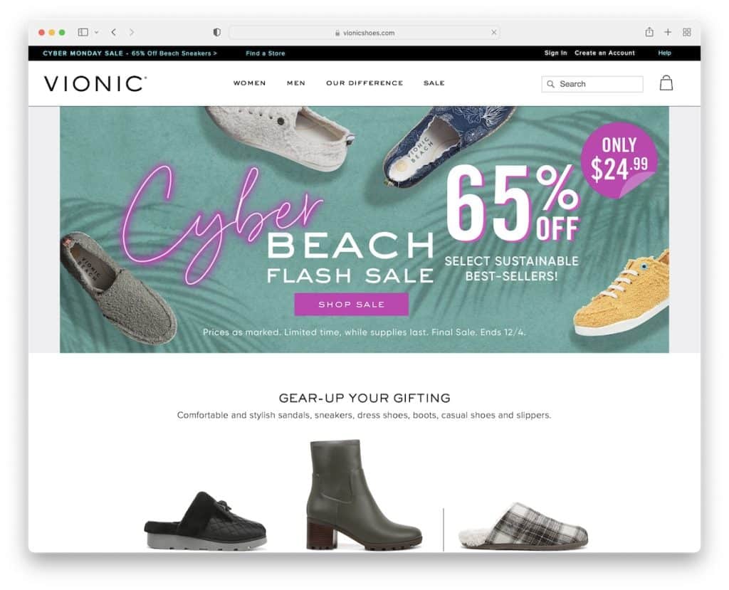 vionic Magento-Website