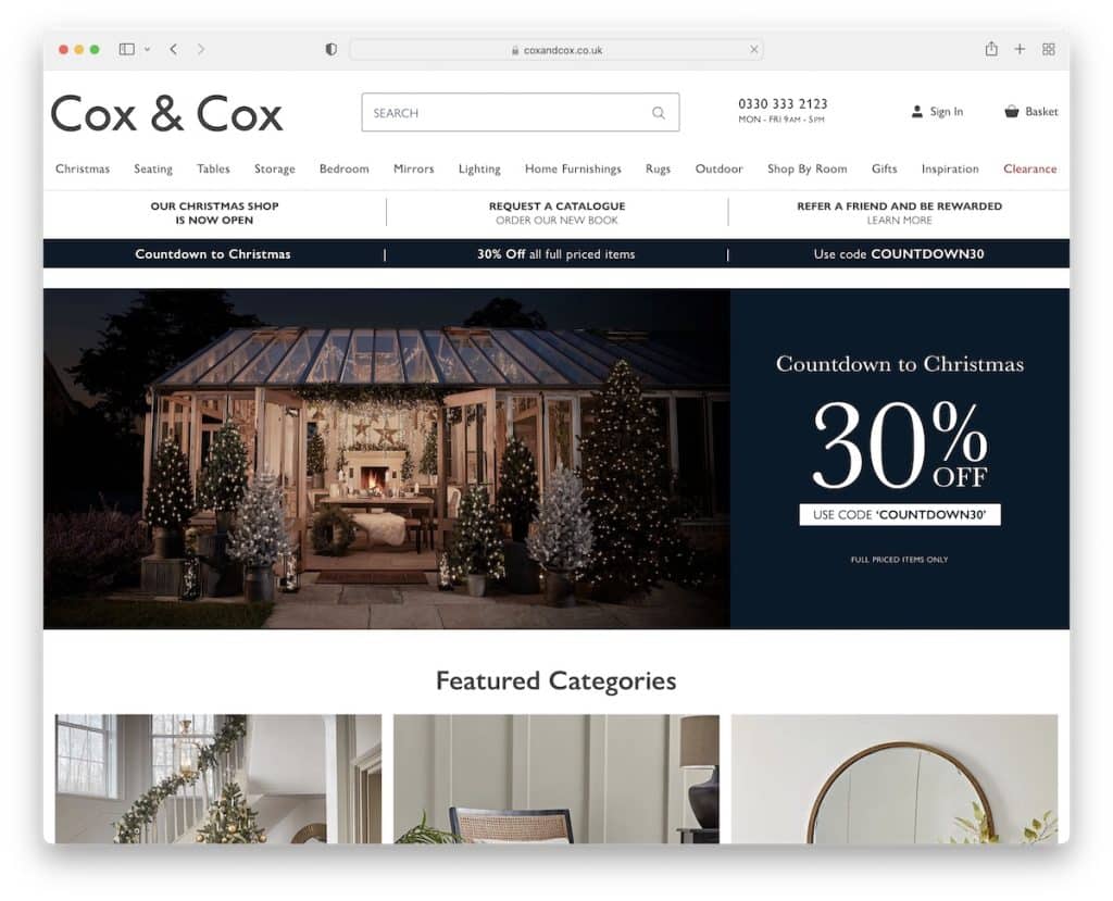 sito web cox e cox magento