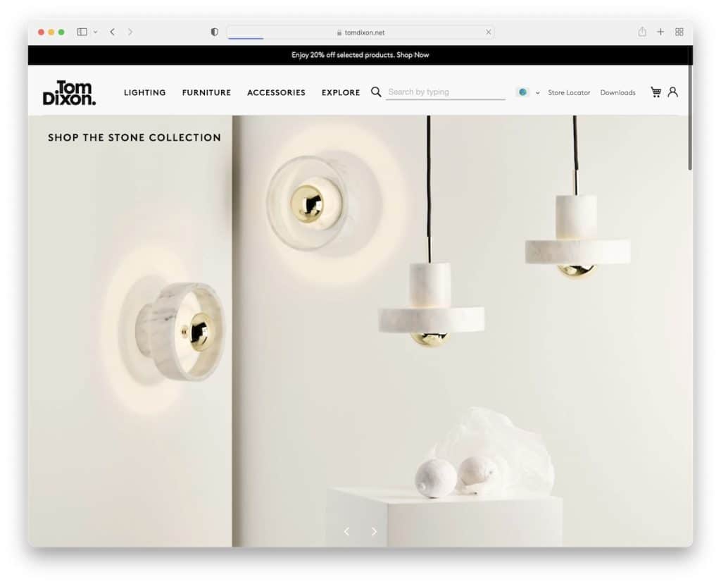 sitio web de tom dixon magento