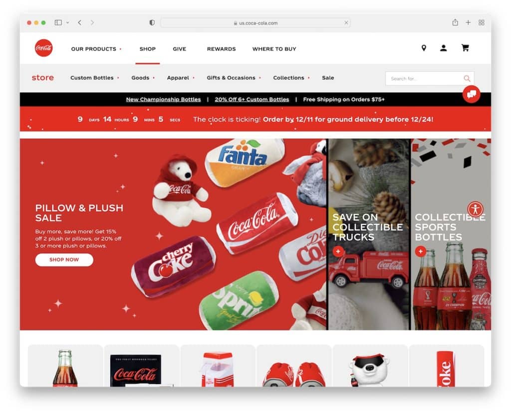 sito web magento del negozio coca-cola