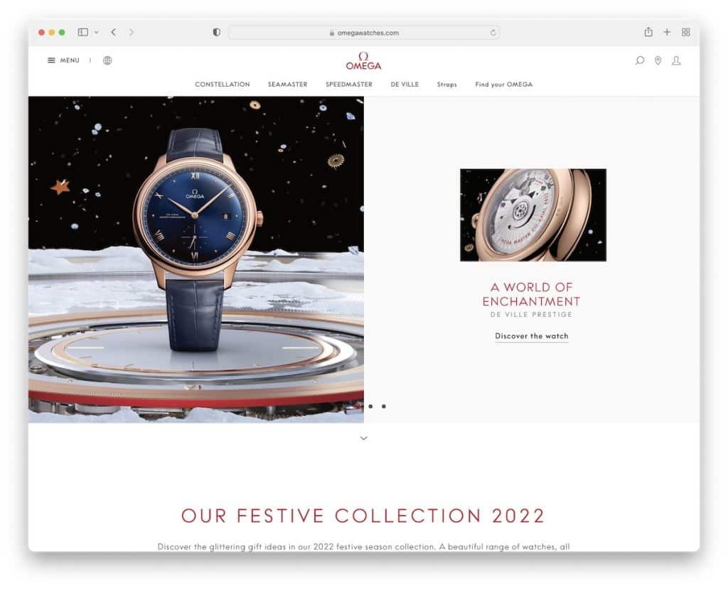 sitio web de relojes omega magento