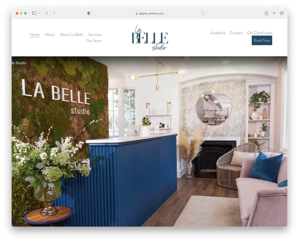 sitio web de la belle studio spa