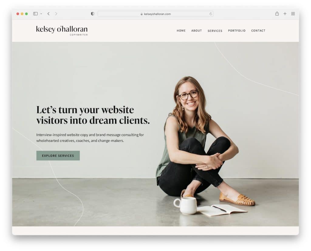 site-ul web al serviciului Kelsey Ohalloran