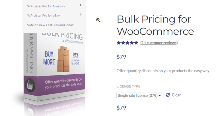 WooCommerce 插件的批量定价