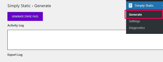 Hasilkan file statis