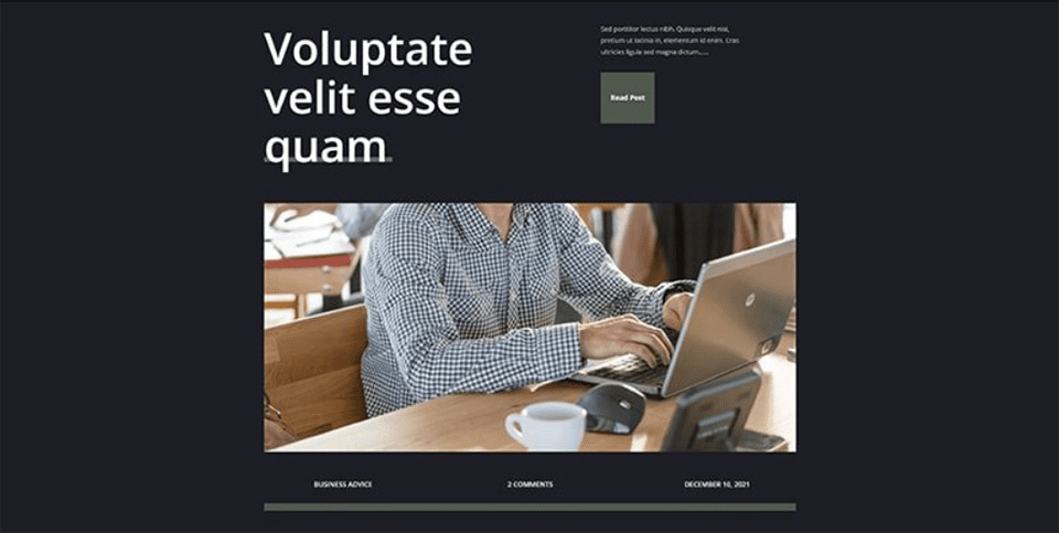 The Divi Corporate Blog Post Header Design
