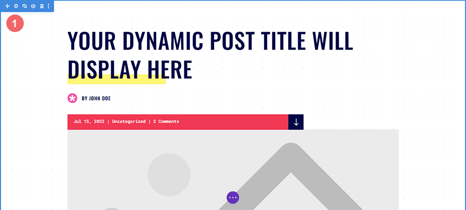 Edite la configuración de la sección para la plantilla de publicación de blog