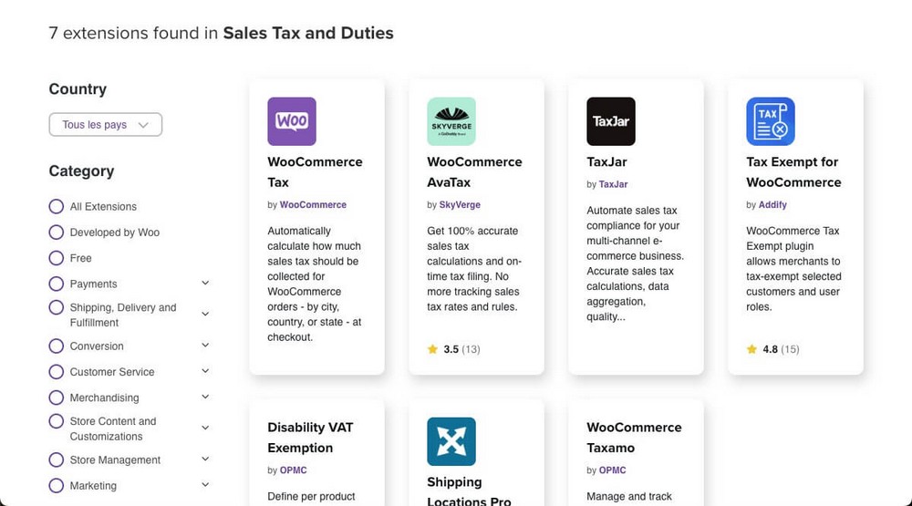 WooCommerce Tax Extension 替代品