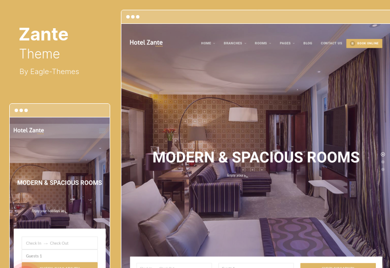 Tema Zante - Tema WordPress pentru rezervari hoteliere