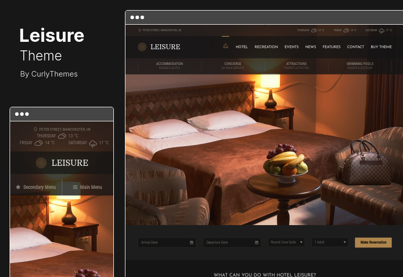 Tema de agrement - Tema WordPress pentru hotel