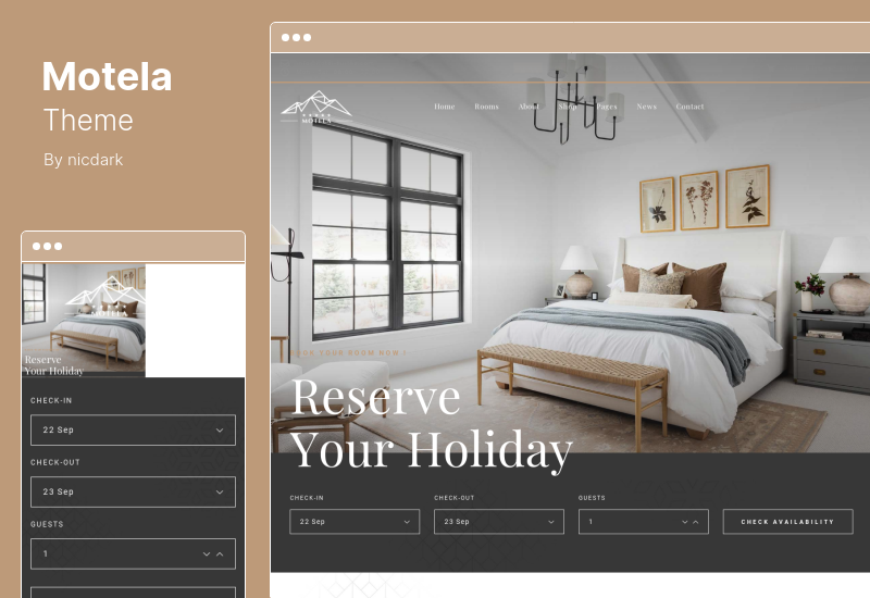 Tema Motela - Tema WordPress pentru hotel