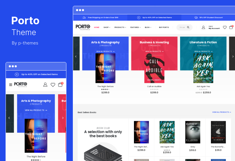 Tema Porto - Tema WordPress e WooCommerce multiuso