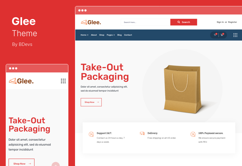 Tema Glee - Tema WordPress WooCommerce multiuso