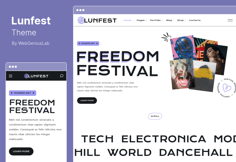 Lunfest Teması - Festival ve Konser WordPress Teması