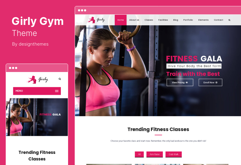 ธีม Girly Gym - ธีมยิมฟิตเนส WordPress