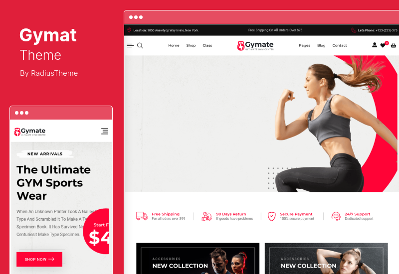 ธีม Gymat - ธีมฟิตเนสและยิม WordPress