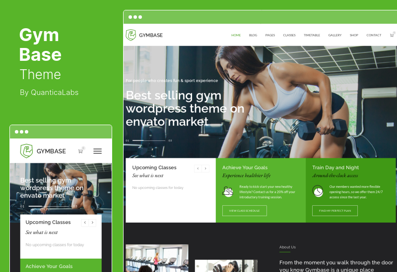 ธีม GymBase - ธีมยิมฟิตเนส WordPress