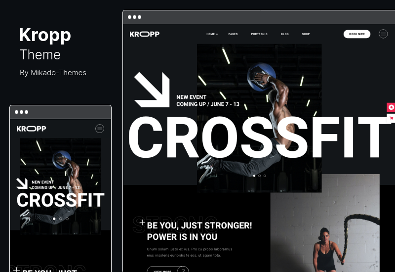 Kropp Theme - ธีมฟิตเนสและยิม WordPress