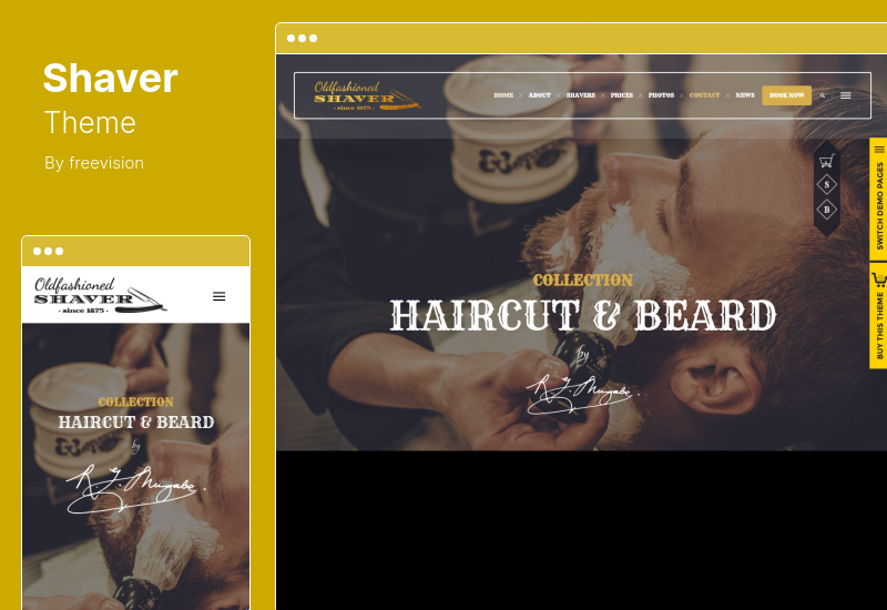 Shaver Theme - Berberler Kuaför WordPress Teması