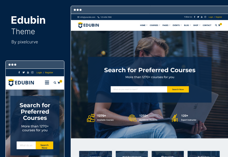 ธีม Edubin - ธีม WordPress เพื่อการศึกษา
