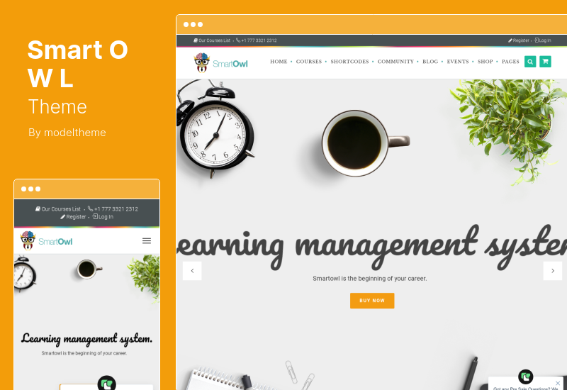 ธีม SmartOWL - ธีม WordPress ของ LMS Education