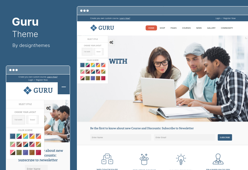 Guru Theme - ธีมการจัดการเรียนรู้ WordPress