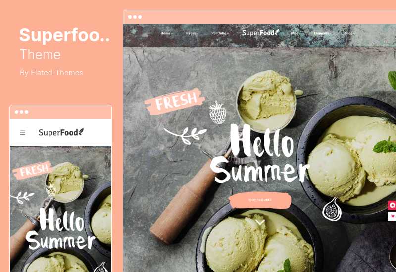 Tema Superfood - Tema WordPress pentru produse alimentare organice