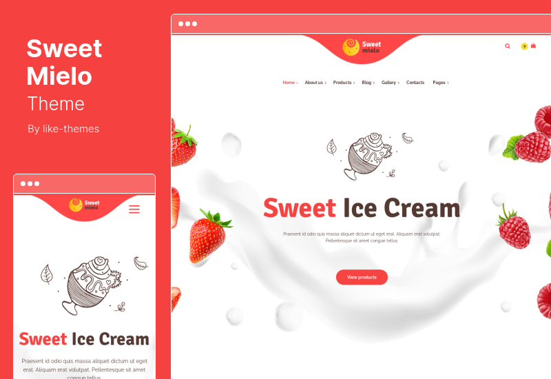 Tema SweetMielo - Tema WordPress delicioasă pentru producția de miere și dulciuri