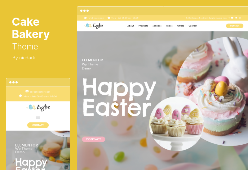 Cake Bakery Theme - Tema WordPress pentru patiserie