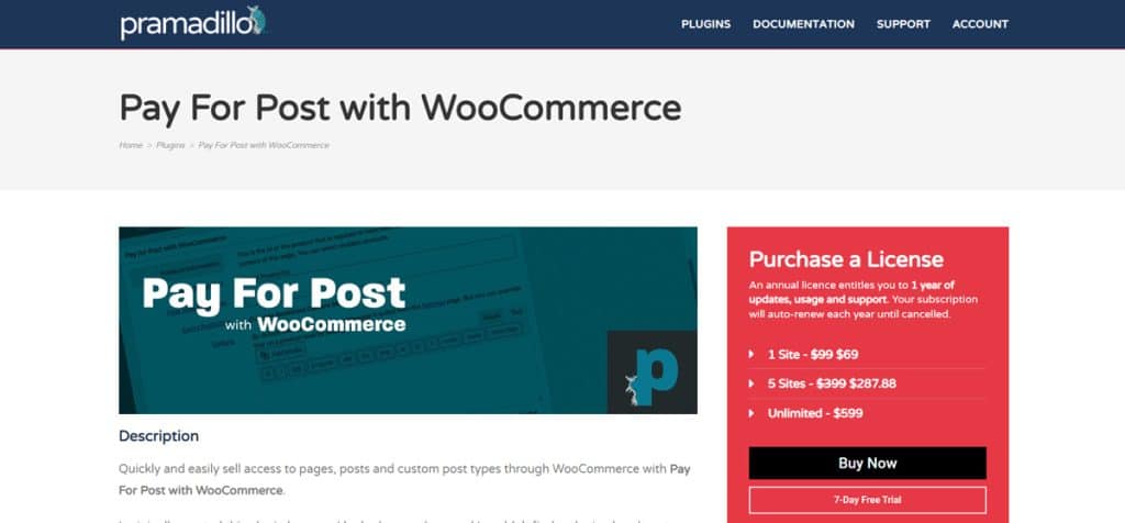 ชำระค่าโพสต์ด้วย WooCommerce