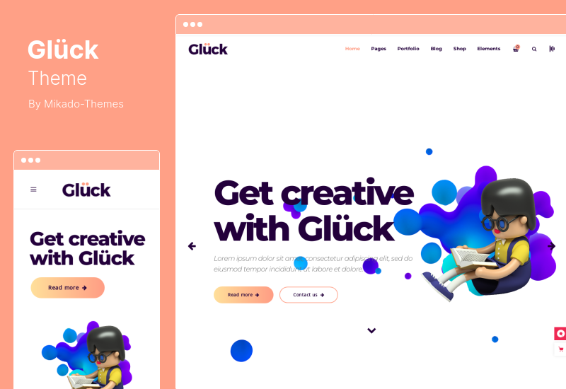 Gluck Theme - ธีม WordPress ของหน่วยงานดิจิทัล