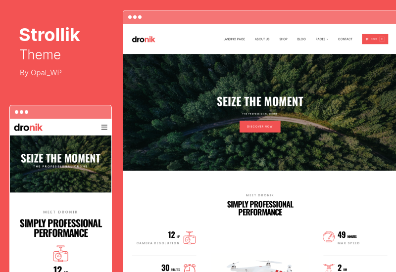 ธีม Strollik - ธีม WordPress WooCommerce ผลิตภัณฑ์เดียว