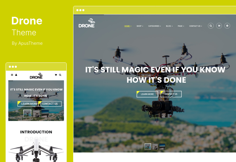 ธีมโดรน - ธีม WordPress ผลิตภัณฑ์เดียว