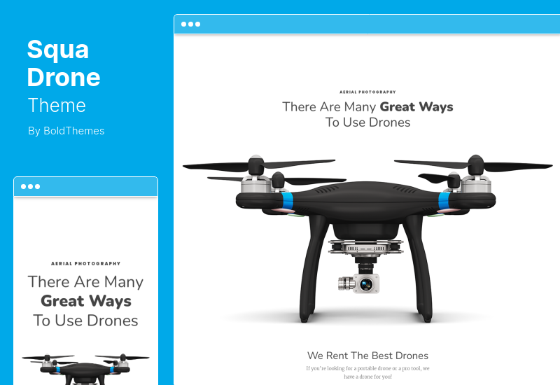 ธีม SquaDrone - ธีม WordPress สำหรับธุรกิจ Drone & UAV