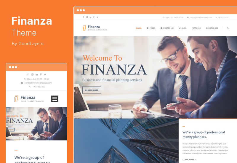 Finanza Theme - ธีมธุรกิจและการเงิน WordPress