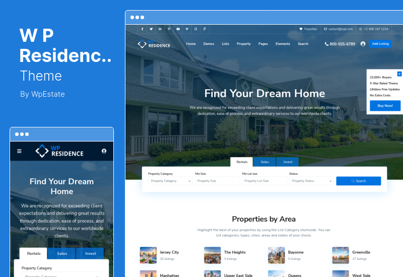 ธีม WP Residence - ธีม WordPress ของ Residence Real Estate