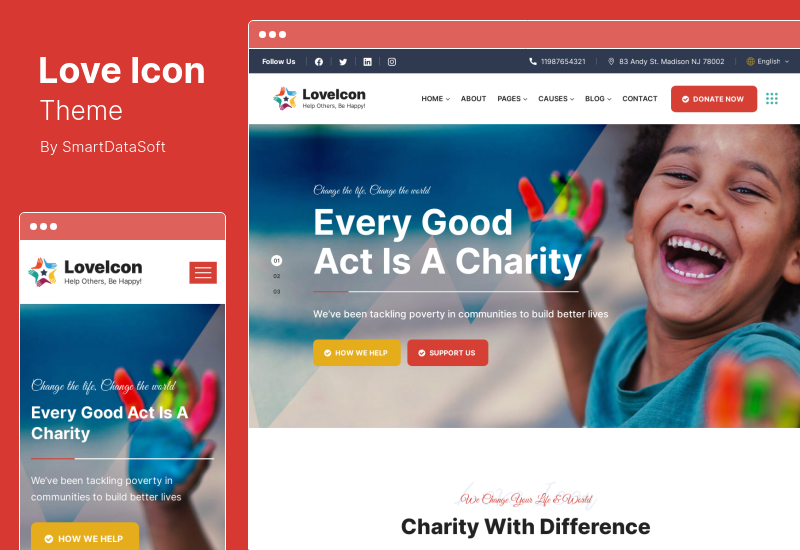 LoveIcon Theme - ธีม WordPress การกุศลที่ไม่แสวงหากำไร