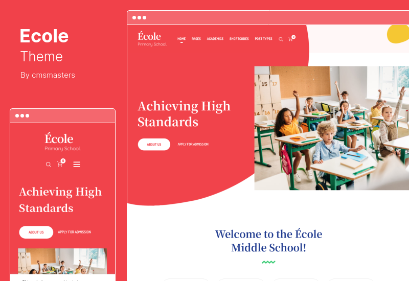 Ecole Theme - ธีม WordPress สำหรับการศึกษาและโรงเรียน