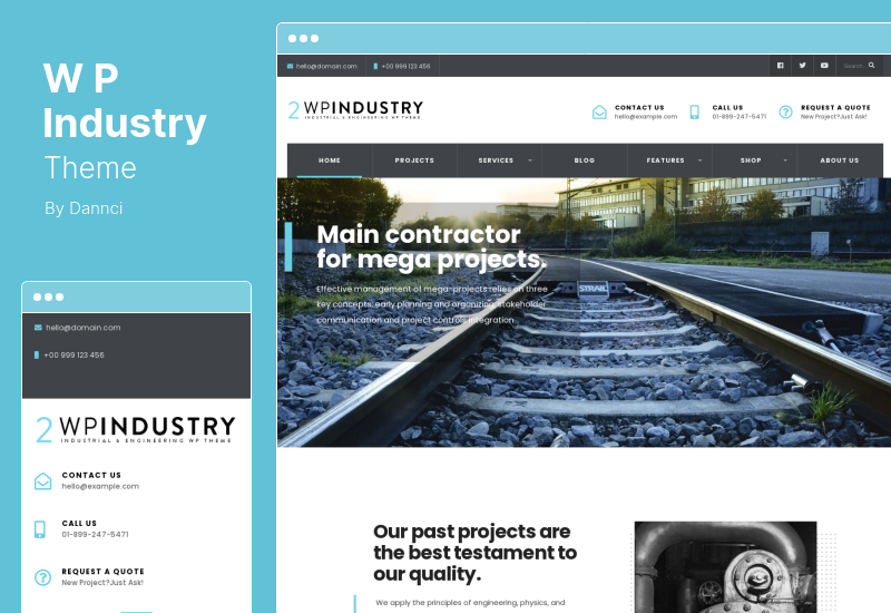 WP Industry Theme - インダストリアル & エンジニアリング WordPress テーマ