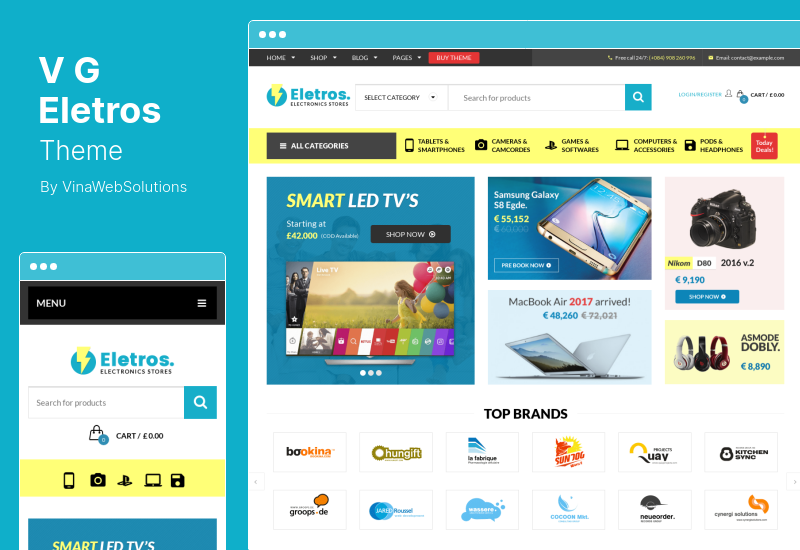 Tema VG Eletros - Tema WooCommerce magazin de electronice