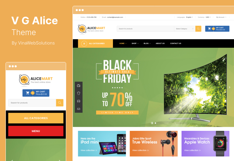 Tema VG Alice - Temă WooCommerce pentru comerț electronic, multifuncțional