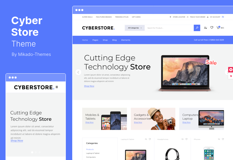 Tema CyberStore - Tema simplă pentru magazinul de comerț electronic WooCommerce